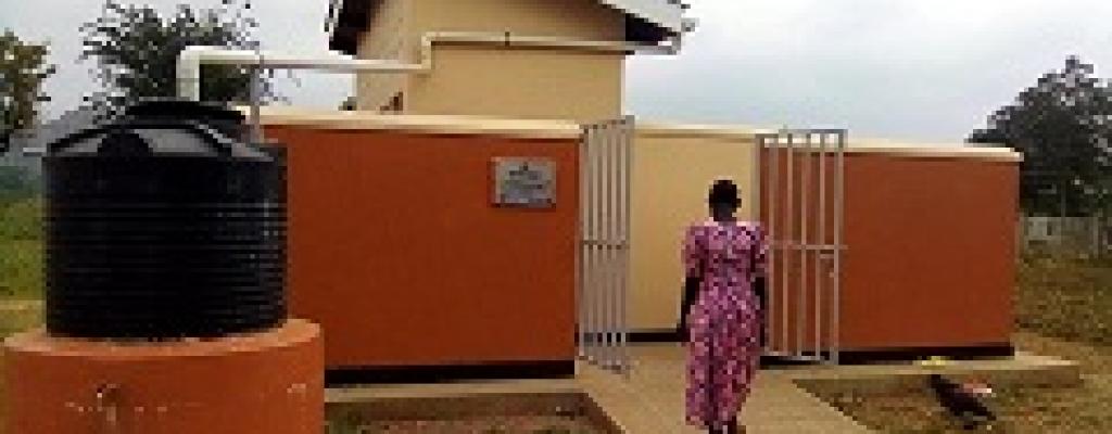Newly completed staff house with a kitchen at Agule-Omiito Primary School Newly completed staff house at Agule-Omiito Primary School